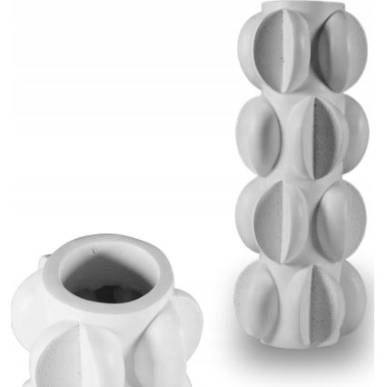 Vas 37x19 cm harts/matt vit