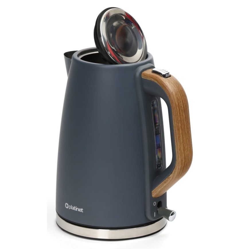Vattenkokare 1,7 l 2400W/230V rostfritt /grå