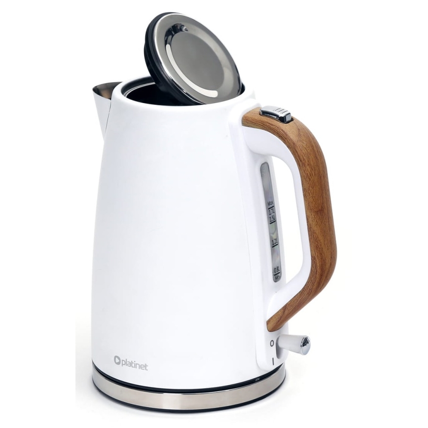 Vattenkokare 1,7 l 2400W/230V rostfritt /vit