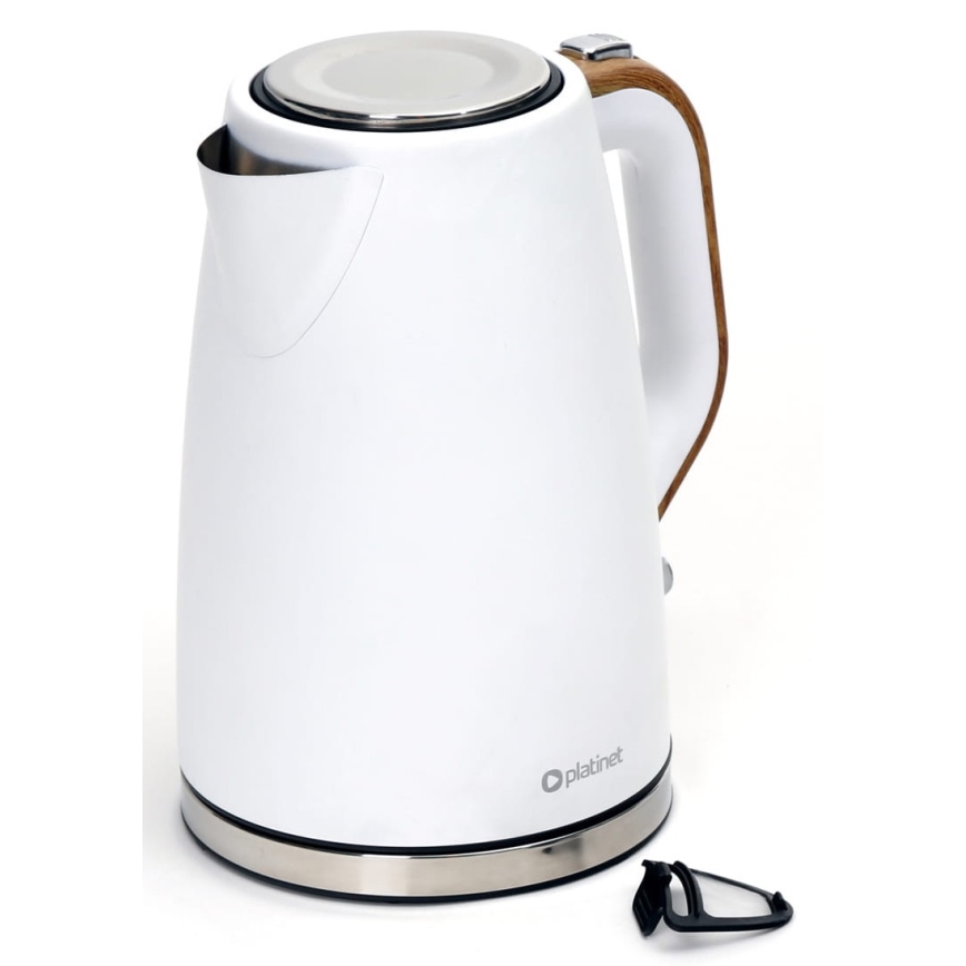 Vattenkokare 1,7 l 2400W/230V rostfritt /vit
