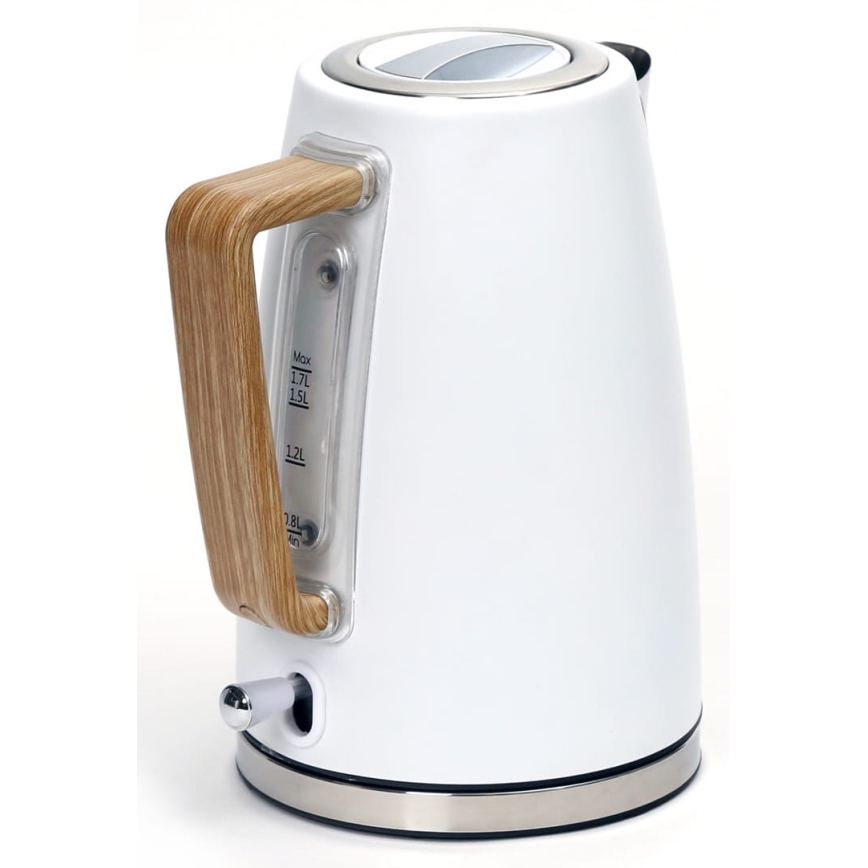 Vattenkokare 1,7 l 2400W/230V rostfritt /vit 