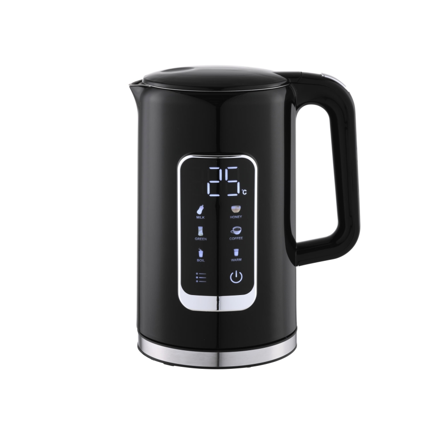 Vattenkokare med LCD display 1,7 l 2200W/230V svart + resemugg 450 ml