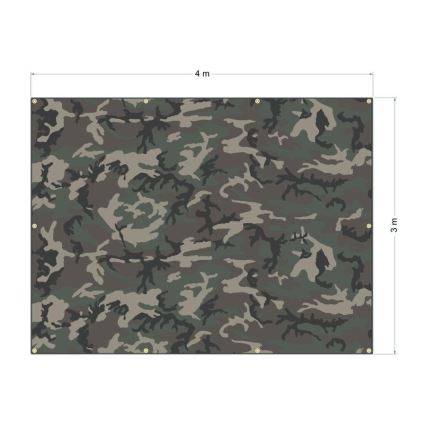 Vattentät presenning 3x4 m kamouflage 3x4 m kamouflage