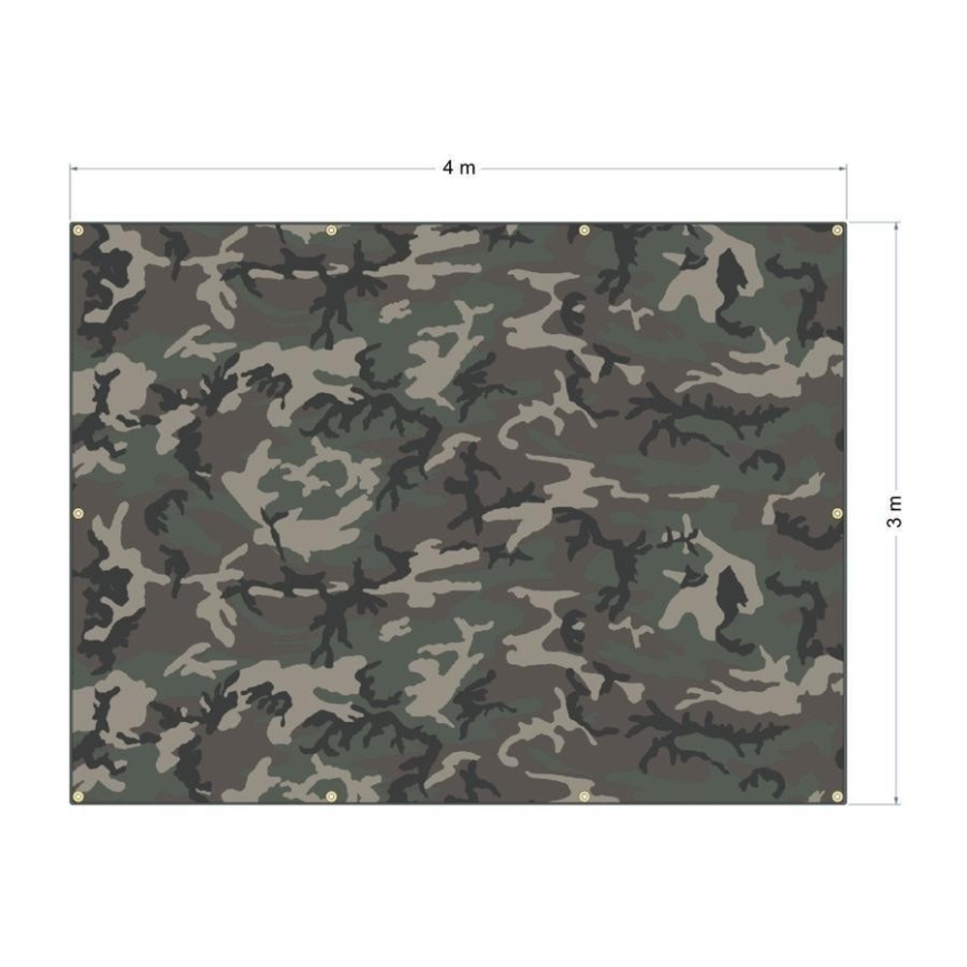 Vattentät presenning 3x4 m kamouflage 3x4 m kamouflage
