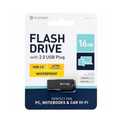 Vattentät USB-minne 64GB Svart