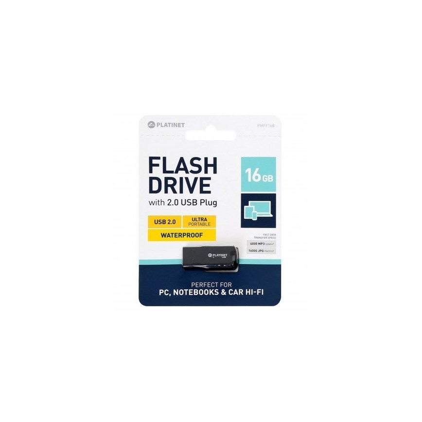 Vattentät USB-minne 64GB Svart