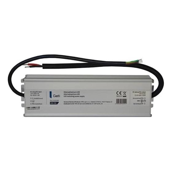 Växling av strömförsörjning för LED -remsor 150W/12V IP67
