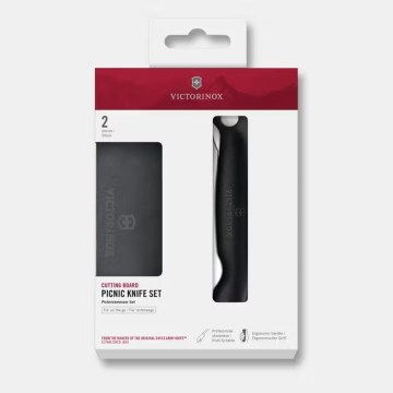Victorinox - Fällkniv SWISS CLASSIC 11 cm svart + skärbräda
