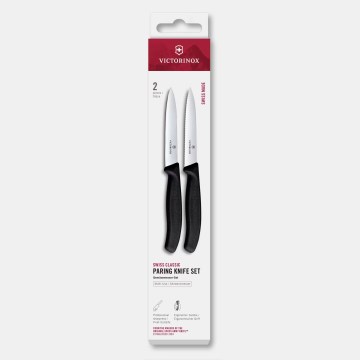 Victorinox - Köksknivset för grönsaker SWISS CLASSIC, 10 cm blad, 2 st, svart