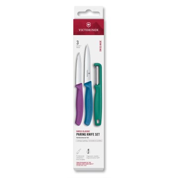 Victorinox - Köksknivset med skalare SWISS CLASSIC, 3 delar, flerfärgat