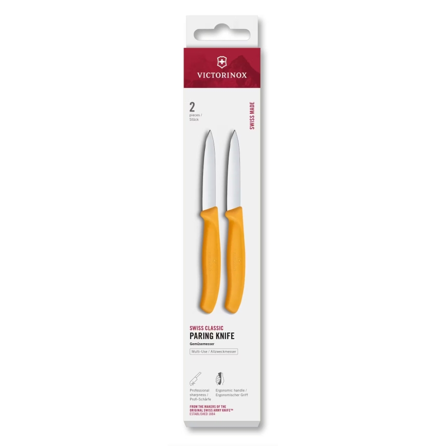 Victorinox - Set med 2 grönsaksknivar SWISS CLASSIC 8 cm gul