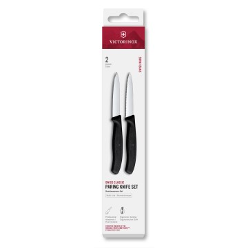 Victorinox - Set med 2 köksknivar för grönsaker SWISS CLASSIC, 8 cm, svart