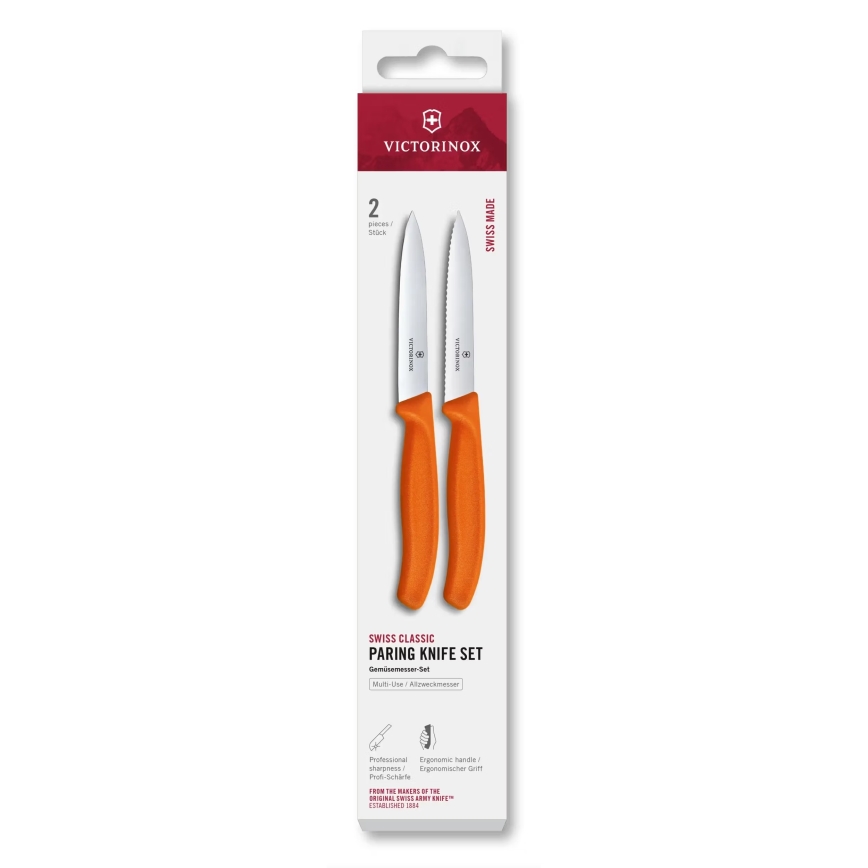 Victorinox - Set med 2 st grönsaksknivar SWISS CLASSIC 10 cm orange