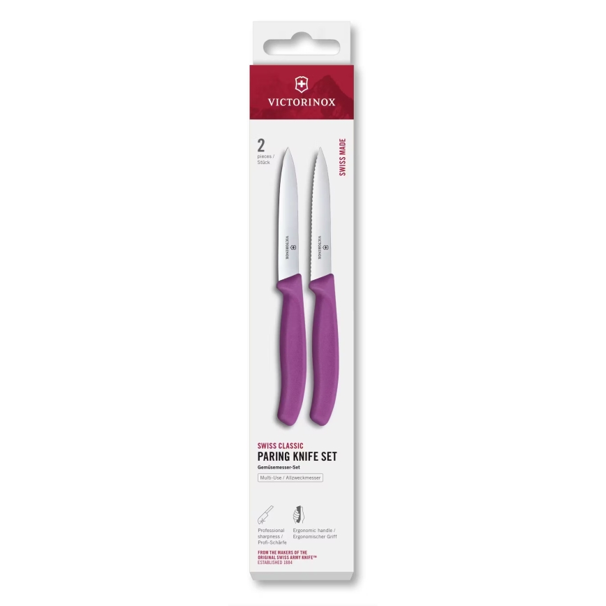 Victorinox - Set med grönsaksknivar SWISS CLASSIC 10 cm, 2 st, lila