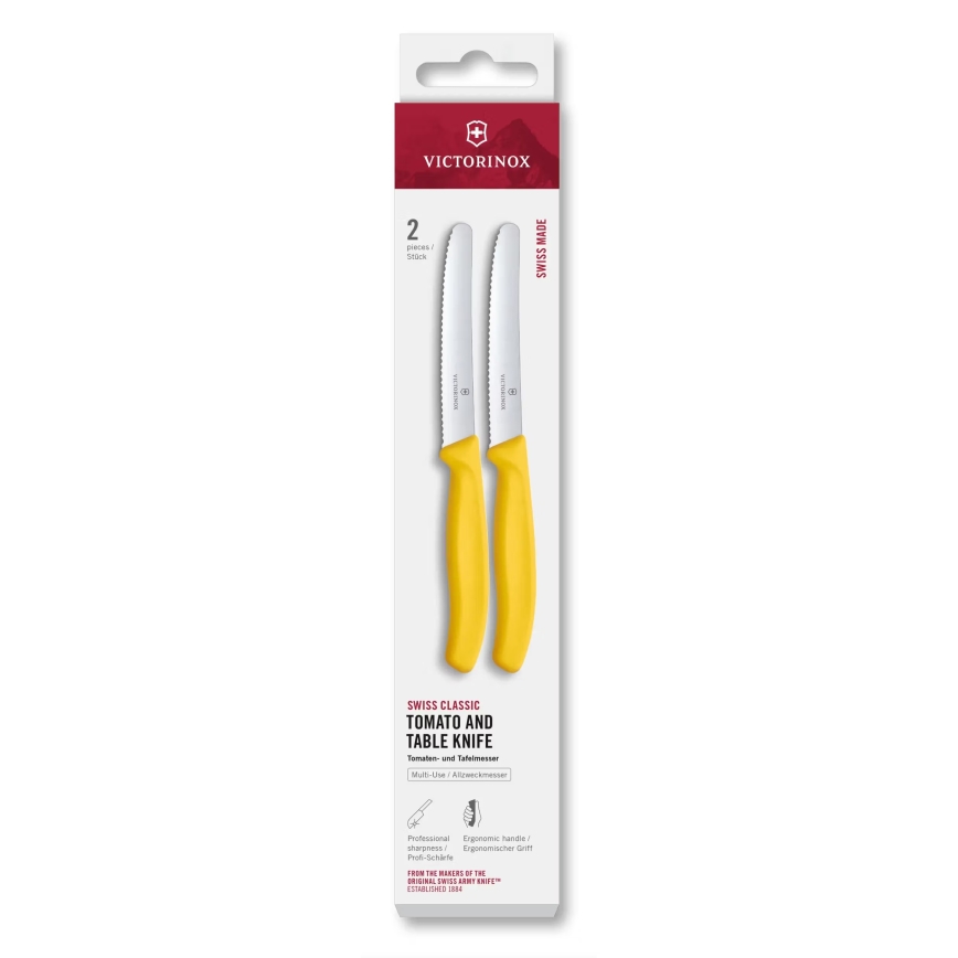 Victorinox - Set med grönsaksknivar SWISS CLASSIC 11 cm, 2 st, gul
