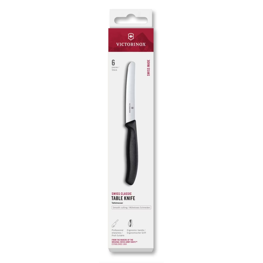Victorinox - Set med grönsaksknivar SWISS CLASSIC, 11 cm, 6 st, svart