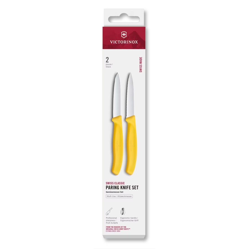 Victorinox - Set med grönsaksknivar SWISS CLASSIC 8 cm, 2 st, gul
