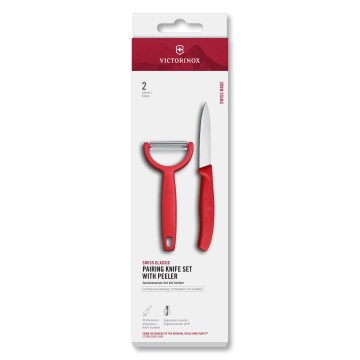 Victorinox - Set med kökskniv och skalare SWISS CLASSIC turkos