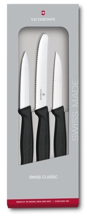 Victorinox - Set med köksknivar för grönsaker 3 delar svart