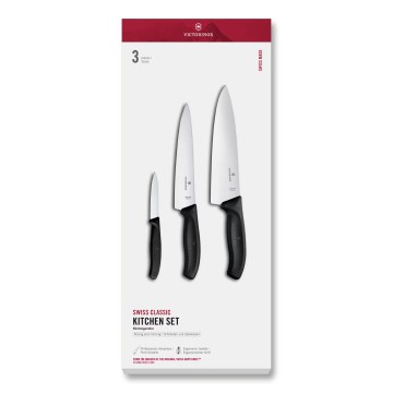 Victorinox - SWISS CLASSIC köksknivset, 3-delar, svart