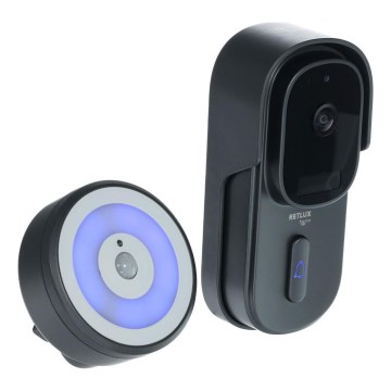 Video ringklocka med rörelsedetektor 5MPx 1440p 5200 mAh Wi-Fi IP65 antracit