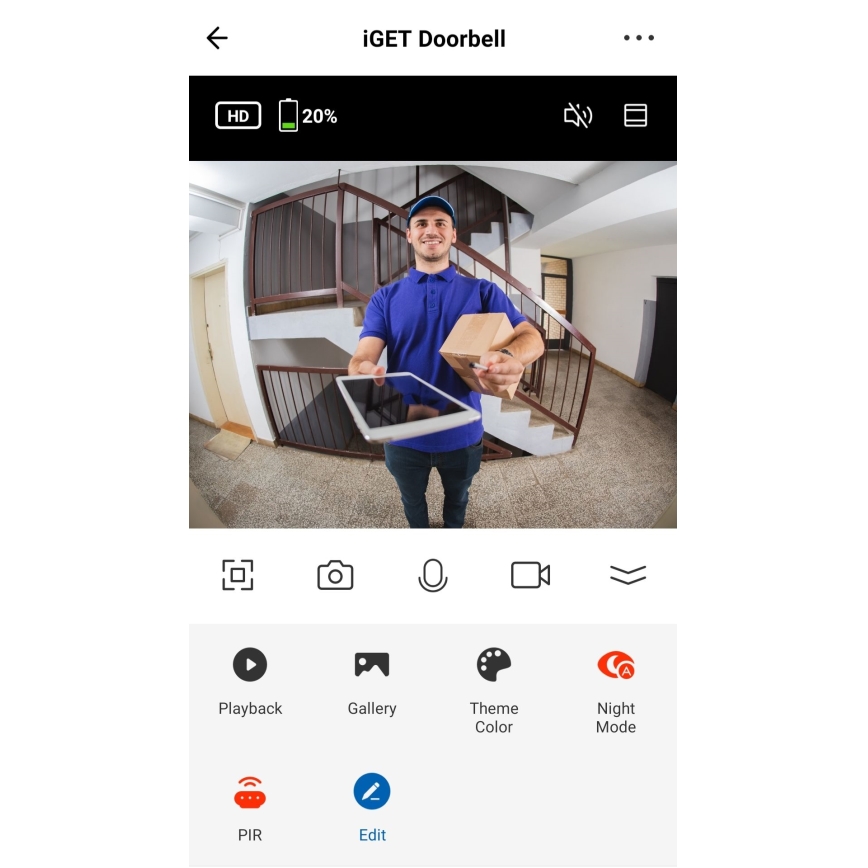 Video ringklocka med rörelsedetektor Full HD 1080p 5200 mAh IP65 Wi-Fi vit