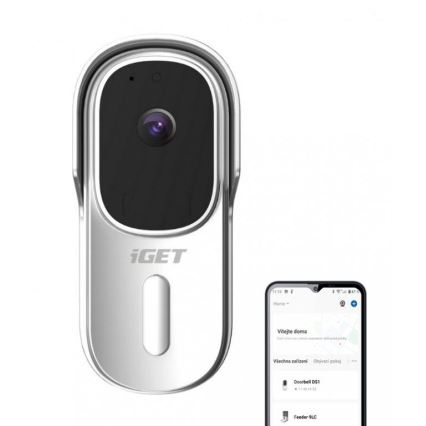 Video ringklocka med rörelsedetektor Full HD 1080p 5200 mAh IP65 Wi-Fi vit
