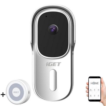 Video ringklocka med rörelsedetektor Full HD 1080p IP65 Wi-Fi vit + högtalare