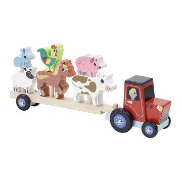 Vilac - Trätraktor med djur