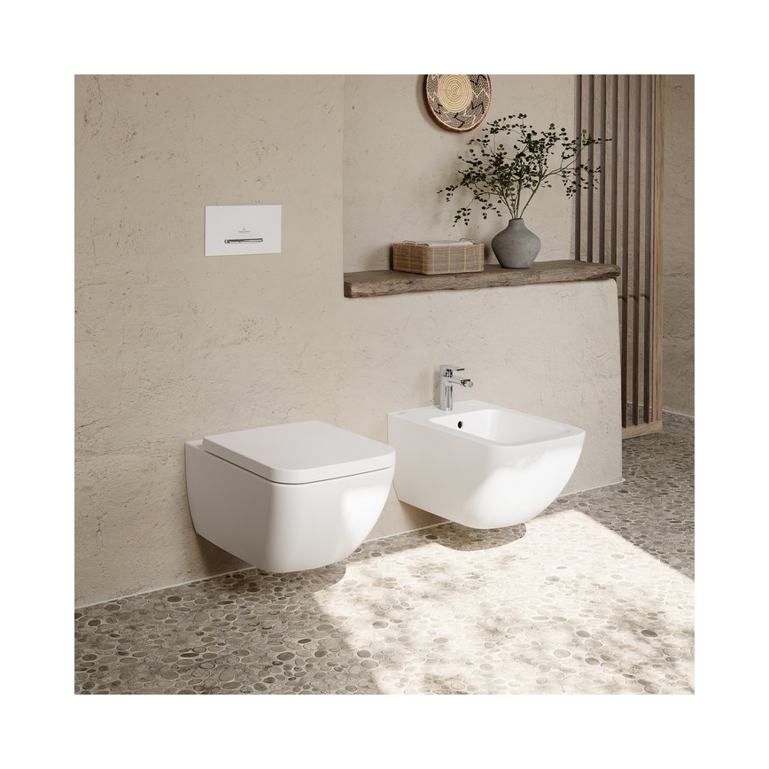 Villeroy & Boch 441100R1 - Väggmonterad bidé VENTICELLO, keramik/vit