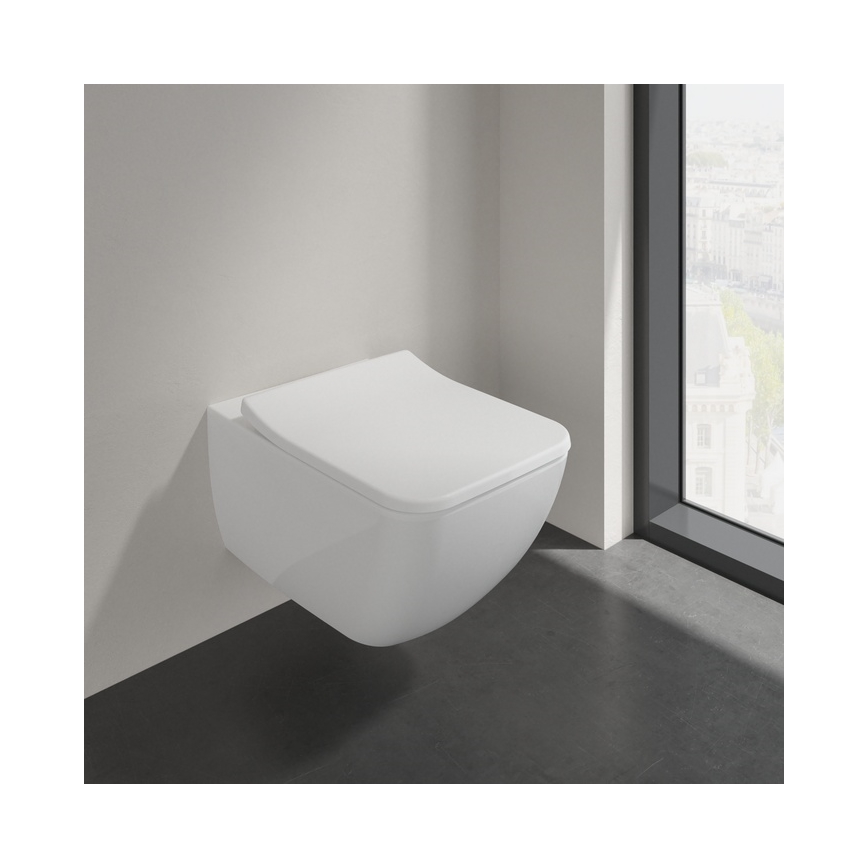 Villeroy & Boch 4611RS01 - Vägghängd WC med SoftClose-sits VENTICELLO, keramik/vit
