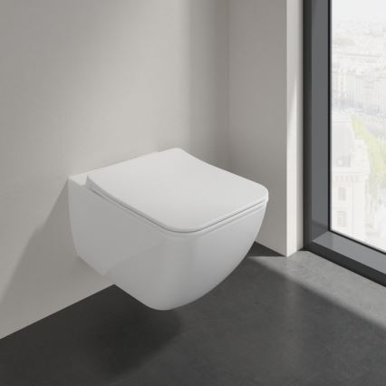 Villeroy & Boch 4611RSR1 - Väggmonterad WC med SoftClose-sits VENTICELLO keramik/vit