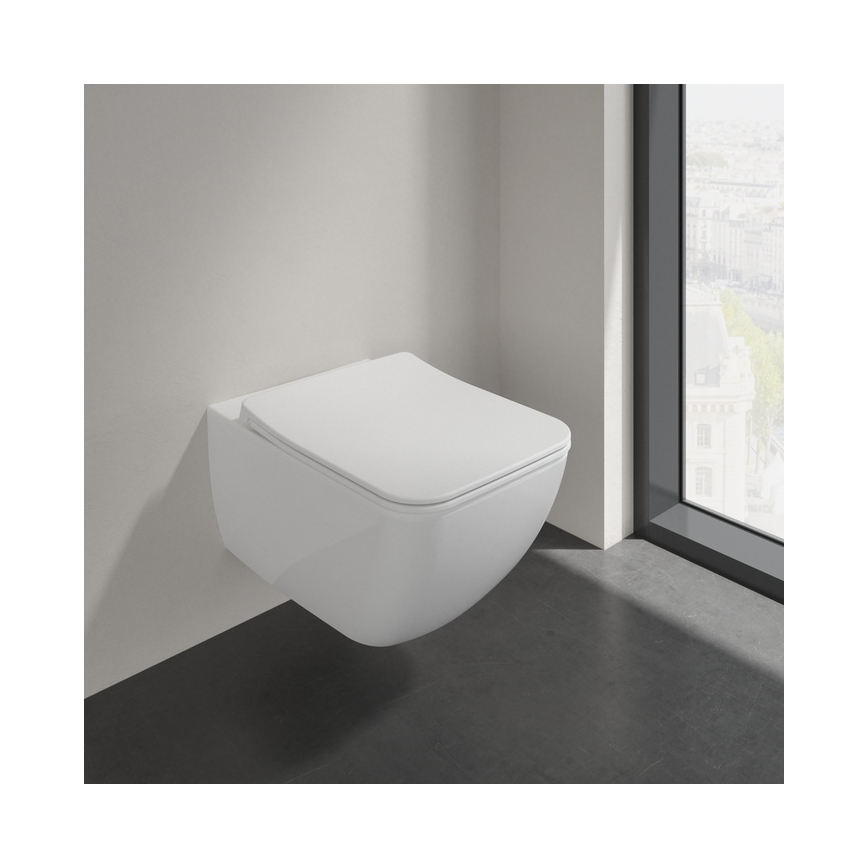 Villeroy & Boch 4611RSR1 - Väggmonterad WC med SoftClose-sits VENTICELLO keramik/vit