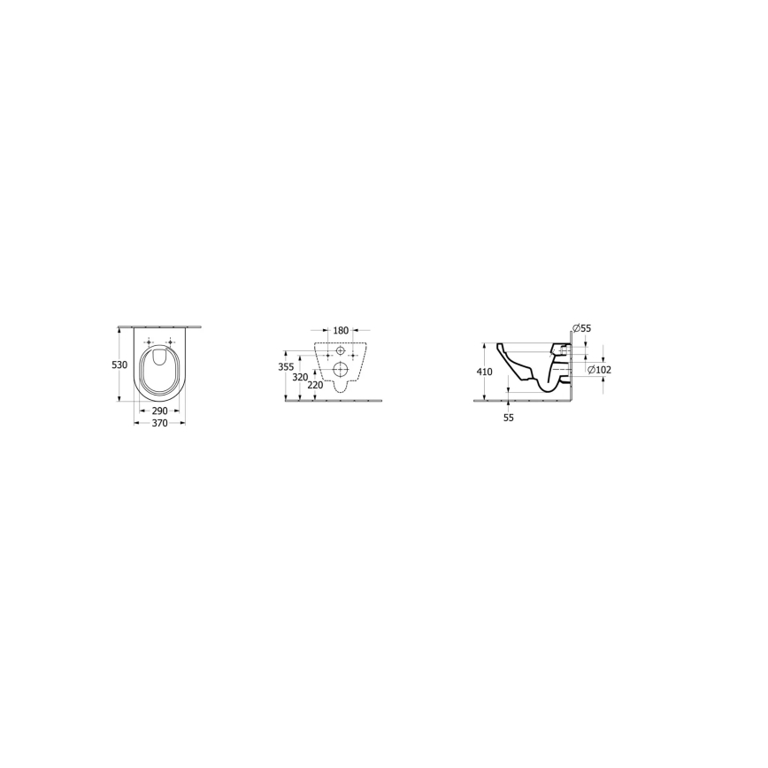 Villeroy & Boch 4694C001 - Vägghängd WC ARCHITECTURA keramik/vit