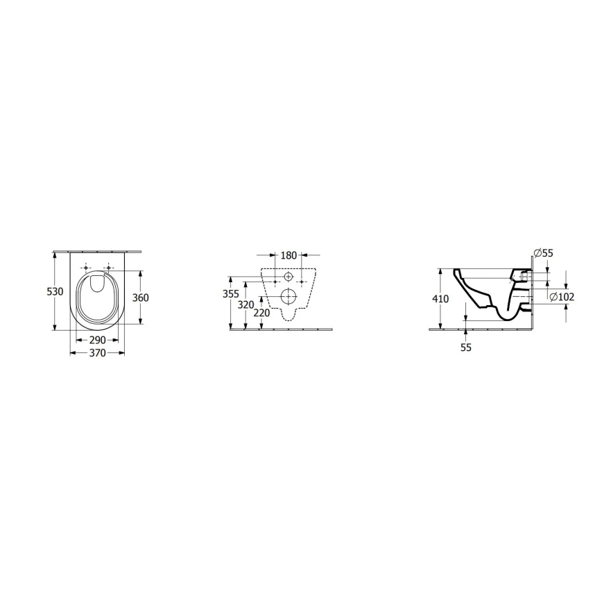 Villeroy & Boch 4694CL01 - Väggmonterad WC med SoftClose-toalettsits ARCHITECTURA keramik/vit