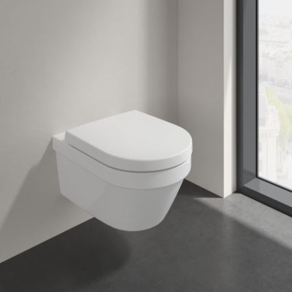 Villeroy & Boch 4694HR01 - Väggmonterad toalett med SoftClose-sits ARCHITECTURA, keramik/vit