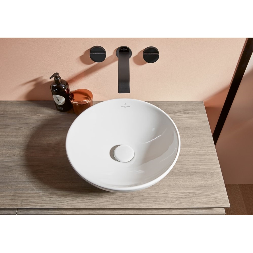 Villeroy & Boch 4A450001 - Handfat för bänkskiva LOOP&FRIENDS Ø 38 cm keramik/vit