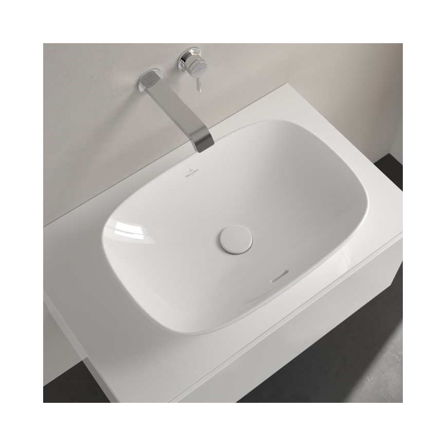 Villeroy & Boch 4A490001 - LOOP&FRIENDS tvättställ för bänkskiva 56x38 cm keramik/vit