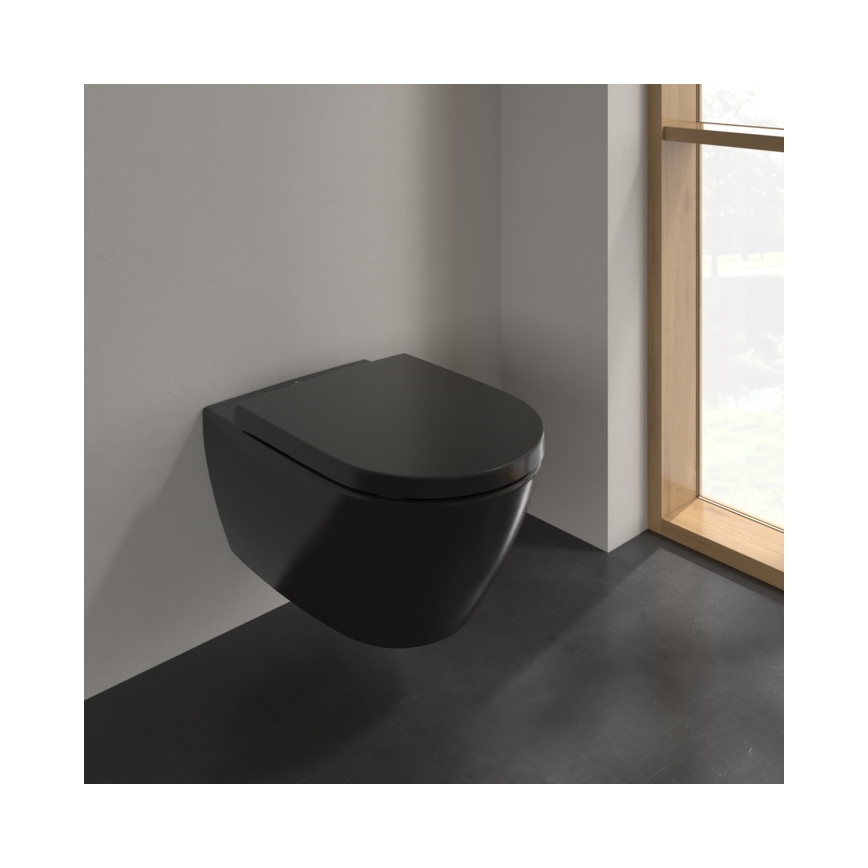 Villeroy & Boch 5614R0R7 - Vägghängd WC SUBWAY keramik/svart