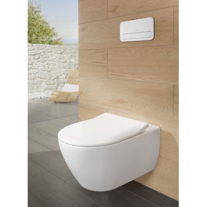 Villeroy & Boch 5614R201 - Vägghängd WC-stol med SoftClose-sits SUBWAY 2.0 keramik/vit