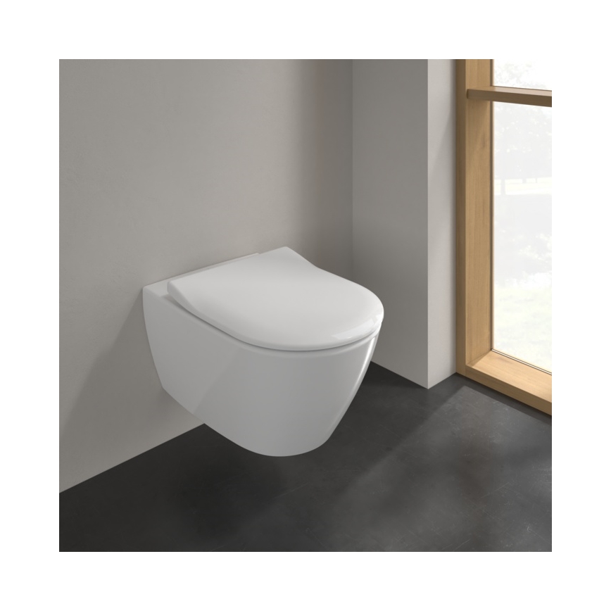 Villeroy & Boch 5614R2R1 - Väggmonterad WC med SoftClose-sits SUBWAY 2.0 keramik/vit