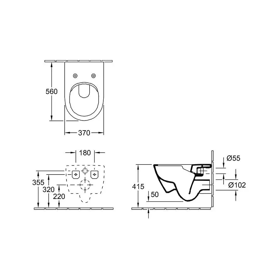 Villeroy & Boch 5614R2R1 - Väggmonterad WC med SoftClose-sits SUBWAY 2.0 keramik/vit