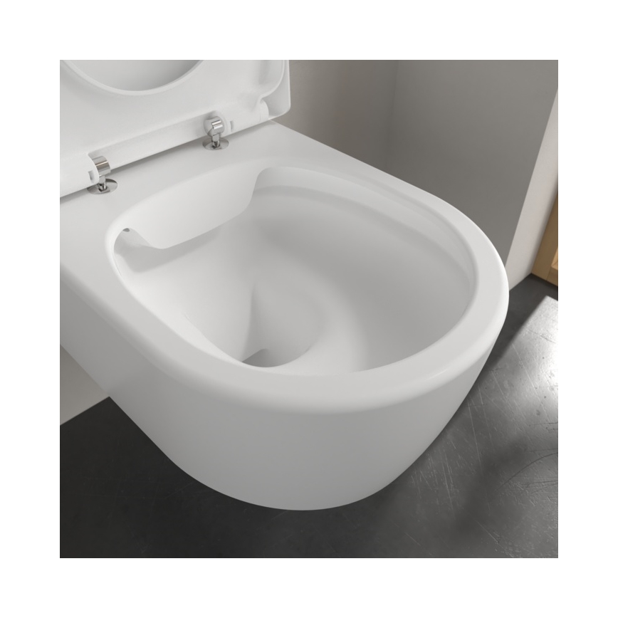 Villeroy & Boch 5656HRRW - Vägghängd WC med SoftClose-sits AVENTO, keramik/vit
