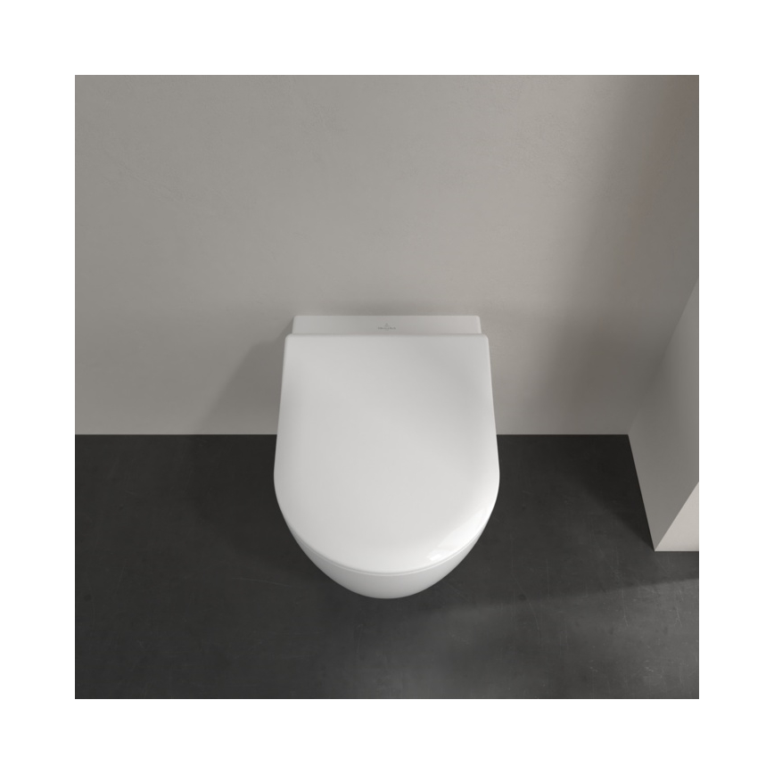 Villeroy & Boch 5656RSR1 - Vägghängd toalettstol med SoftClose-sits AVENTO, keramik/vit