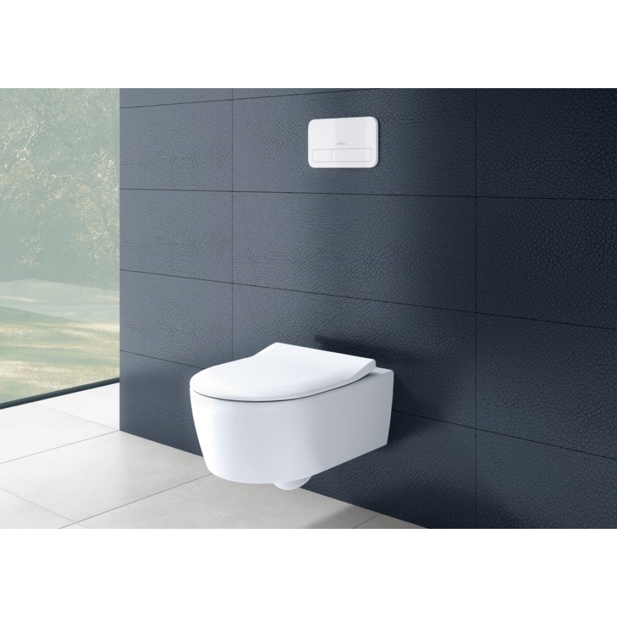 Villeroy & Boch 5656RSR1 - Vägghängd toalettstol med SoftClose-sits AVENTO, keramik/vit