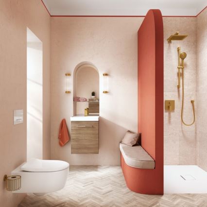 Villeroy & Boch 5656RSR1 - Vägghängd toalettstol med SoftClose-sits AVENTO, keramik/vit