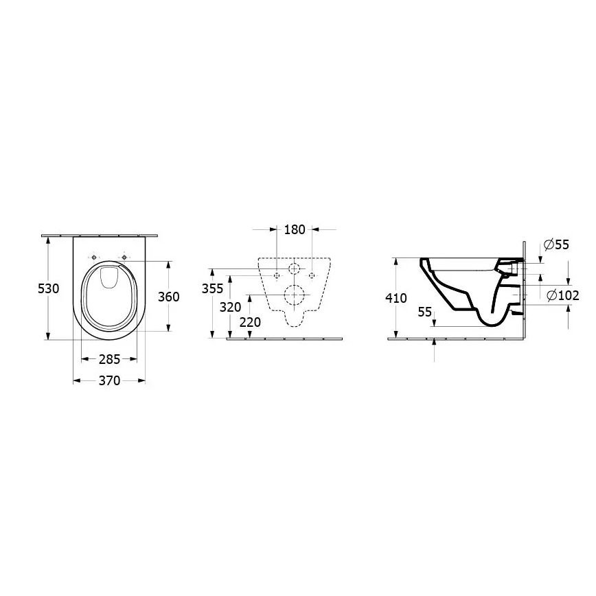 Villeroy & Boch 5684CL01 - Vägghängd toalettstol med SoftClose-sits ARCHITECTURA keramik/vit
