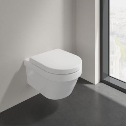 Villeroy & Boch 5684HR01 - Vägghängd WC med SoftClose-toalettsits ARCHITECTURA keramik/vit