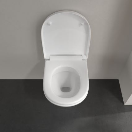 Villeroy & Boch 5688HR01 - Väggmonterad toalett med SoftClose-toalettsits O.NOVO keramik/vit