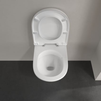Villeroy & Boch 5688HR01 - Väggmonterad toalett med SoftClose-toalettsits O.NOVO keramik/vit